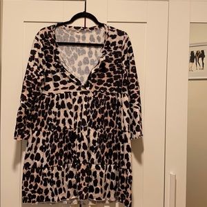 Leopard baby doll dress.
